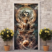 levne Kryty dveří-Bohemian Buddha Dveřní Dekorace Dveřní Kryty Dveřní Gobelín Dveřní Závěs Dekorace Pozadí Vnitřní/Venkovní Dveřní Banner pro Vchodové Dveře Usedlosti