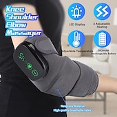 cheap Body Massager-Heated Knee Massager Shoulder Brace 3-In-1 Heated Knee Elbow Shoulder Brace Wrap Vibration Knee Heating Pad 3 Adjustable Vibrations And Heating Modes for Knee Elbow Shoulder Relax Leg Warmers
