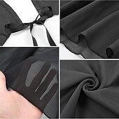 Χαμηλού Κόστους Ρούχα Προπόνησης-γυναικείο φόρεμα με περιτύλιγμα μπαλέτου σιφόν φούστα χορού με ρυθμιζόμενο δέσιμο μέσης γυμναστικής και φούστες χορού μπαλέτου για γυναίκες μαύρα ενδύματα χορού