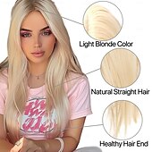 economico Parrucche trendy sintetiche-parrucca lunga dritta parrucche sintetiche lunghe per donne parrucca cosplay per donne alla moda
