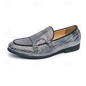 economico Semi-formale-mocassini da uomo firmati con doppia fibbia, tomaia in mesh testurizzato, scarpe casual eleganti per il lavoro e le occasioni speciali