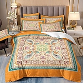 halpa Pussilakanasetit-Duvet-vuodepeite Boho Paisley-taidekuvio peitepeitepeite pehmeä 3-osainen ylellinen polyesteri vuodevaatesetti kodin sisustukseen lahjaksi