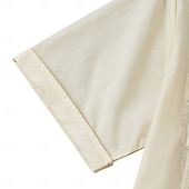 abordables Chemises élite-Homme Chemise Chemise Guayabera Jaune clair Noir Blanche Vert Claire Rose Claire Manche Courte Col Rabattu École Performance Broderie Vêtement Tenue Élégant Vacances ancien Neutre