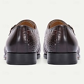 preiswerte Klassische Anzugschuhe-Monkstrap-Schuhe aus hochwertigem braunem Krokodilleder mit Schnallendetail für Herren, formelle Abendschuhe für Hochzeiten, Business und besondere Anlässe