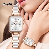 voordelige Quartz-horloges-poshi modieuze dameshorloge licht luxe diamant ingelegd vierkant temperament quartz horloge