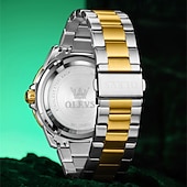 economico Orologi al quarzo-Il nuovo orologio da business da uomo del marchio Olevs orologio classico verde fantasma d&#039;acqua visualizzazione del calendario settimana orologio al quarzo impermeabile moda sportiva