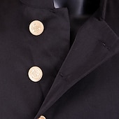 cheap Dinner Party-Men&#039;s Africa Festival Party Suits Black Blue Solid Colored Standard Fit 2 Piece Single Breasted More-button