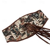 economico Accessori e altro-Retrò Vintage Medievale Rinascimento Corsetto Sottobusto Fiera del Ren Allacciato Floreale Jacquard Per donna Celtico Fantasia Halloween Carnevale Feste Casual Quotidiano LARP Adulti Corsetto