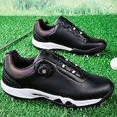 economico Scarpe da Golf da Uomo-scarpe da golf bianche da uomo con sistema di allacciatura Boa, suola chiodata, tomaia traspirante per comfort e stabilità sul campo da golf