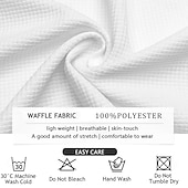 preiswerte Geometrisches Poloshirt für Herren-Herren Linie Waffel-Poloshirts Langarm Polo-Shirts Hemden mit Kragen Business-Casual Outdoor Party-Abendmode Streetwear Knöpfe Frühling Herbst Winter Blau