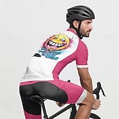 voordelige Herenkleding sets-Voor heren Wielrenshirt met shorts Korte mouw Bergracen Wegwielrennen Fuchsia Rode roos Grafisch Fietsen Spandex Sport Grafisch Letter en nummer Kleding