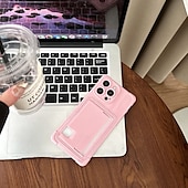 cheap iPhone Cases-Phone Case For iPhone 16 Pro Max Plus iPhone 15 Pro Max Plus iPhone 14 13 12 Pro Max Plus Back Cover Card Slot Shockproof Retro TPU