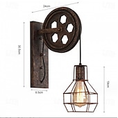 levne Vnitřní nástěnná světla-retro nástěnné svítidlo s jednou hlavou zvedací kladka svítidlo průmyslové nástěnné reflektory kreativní nástěnné osvětlení dekorativní osvětlení ulička obývací pokoj chodba loft bary jídelna 110-240v