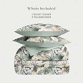 cheap 100% Cotton-Floral Pattern Duvet Cover Full Size Bedding Set Bed Sets Quilt Cover Soft Lightweight Comforter Cover with 2 Pillowcases for Summer Spring