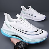 preiswerte Sneaker für Herren-weiß-blaue sportliche Lauf-Sneaker für Herren mit leichtem Design und gepolsterter Sohle – atmungsaktive Sportschuhe für einen aktiven Lebensstil und Fitness
