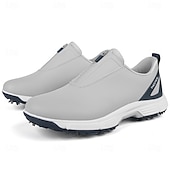preiswerte Herren Golfschuhe-weiße Golfschuhe für Herren mit Reißverschluss, atmungsaktivem Obermaterial und gepolsterter Sohle für Komfort und Leistung auf dem Platz