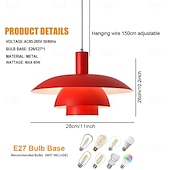 お買い得  ペンダントライト-ph5 ペンダントライト 電球色 モダンペンダントライト ミニマリスト UFO 天井照明 リビングルーム ダイニングルーム ダイニングルーム 110V-220V に最適
