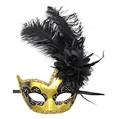 olcso Maszk-Farsangi maszk Maszk Halloween-kellékek Felnőttek Női Fél arc Teljesítmény Parti Álarcos mulatság Farsang Mardi Gras Könnyű farsangi jelmez