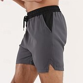 baratos shorts ativos masculinos-Homens calções atléticos Shorts de moletom Shorts de Corrida Shorts de Academia Bolsos Com Cordão Cintura elástica Tecido Conforto Curto Esportes Diário Para Noite Moda Casual Verde Claro Vermelho