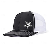 preiswerte Baseballkappe für Herren-Herren Cap Basecap Sonnenhut Kappe Mesh-Kappe Schwarz Rote Baumwolle Einstellbar Modisch Freizeitskleidung Festival Sterne Lässig / Alltäglich