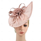abordables Tocados-Vestimenta de Cabeza Lino Artificial Boda Fiesta de Té Carrera de caballos Elegante Vintage Estilo lindo Con Flor Celada Sombreros