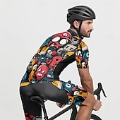 Недорогие Комплекты мужской одежды-Муж. Велокофты и велошорты Мультипликация С короткими рукавами Велоспорт Наборы одежды с 3 задними карманами Горные велосипеды Шоссейные велосипеды