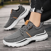 cheap Men&#039;s Sneakers-Men&#039;s Beige Sports Sneakers with Cushioned Sole and Breathable Fabric – Classic Casual Walking Shoes for Outdoor and Daily Wear