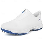 preiswerte Herren Golfschuhe-weiße Golfschuhe für Herren mit Reißverschluss, atmungsaktivem Obermaterial und gepolsterter Sohle für Komfort und Leistung auf dem Platz