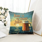 billige &quot;Quotes&amp;Saying Style&quot;-Øl Entusiast Dekorative Kasteputer Deksel 1PC Myk Kvadratisk Sofa Pute Sak Puteputer Soverom Stue Sofa Stol