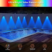 preiswerte Außenwandleuchten-LED Außenwandleuchte Solarlampen Solar-Außenwandleuchte - IP65 wasserdicht, Gartenzaun, Balkon, Veranda, Landschaftsbeleuchtung 1/2/4 Stück