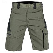 economico All&amp;#39;aperto-Per uomo Pantaloncini tattici Pantaloncini modello cargo Pantaloncini Bermuda Maglia da escursione Vita elastica Multi tasca Gamba dritta Color Block Impermeabile Indossabile Lunghezza del ginocchio