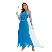 preiswerte Damenkostüme-Maskerade Prinzessin Schneekönigin Eisig Halloween Erwachsene Damen Weihnachten Halloween Karneval Halloween Verkleiden