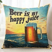 billige &quot;Quotes&amp;Saying Style&quot;-Øl Entusiast Dekorative Kasteputer Deksel 1PC Myk Kvadratisk Sofa Pute Sak Puteputer Soverom Stue Sofa Stol