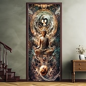 levne Kryty dveří-Bohemian Buddha Dveřní Dekorace Dveřní Kryty Dveřní Gobelín Dveřní Závěs Dekorace Pozadí Vnitřní/Venkovní Dveřní Banner pro Vchodové Dveře Usedlosti