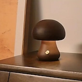 economico Lampade da tavolo-lampada da tavolo a fungo a led dimmerabile touch lampada da ufficio in legno ricaricabile tramite usb luce notturna camera da letto casa bar ufficio decorazione regalo di compleanno