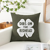 voordelige Vakantie kussensloop-Sint Patrick's Dag Decoratieve Toss Kussens Hoes 1PC Zachte Vierkante Bank Kussenhoes Sloop voor Slaapkamer Woonkamer Bank Stoel Iers