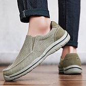 levne Pánské nazouváky a mokasíny-pánské ležérní slip-on tenisky – pohodlné plátěné boty s lehkou podrážkou pro outdoorové aktivity, denní nošení i dovolenou