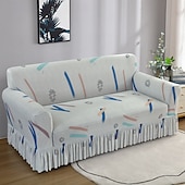 baratos Cobertura de Sofa-1 peça capa de sofá elástica com saia capa de sofá impressa protetor de móveis para quarto sala de estar decoração de casa