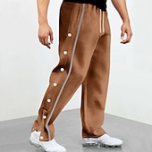 abordables Pantalones de deporte-Hombre Pantalones deportivos Pantalones de Deporte Pantalones Bolsillo Correa Cintura elástica Plano Comodidad Deporte Diario Moda Casual Azul Real Caqui Microelástico