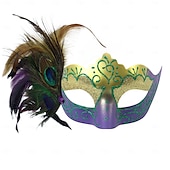 levne Maska-Karnevalová maska Maska Halloween rekvizity Dospělé Dámské Poloviční obličej Výkon Párty Plesová maškaráda Karneval Mardi Gras Jednoduchý karnevalový kostým