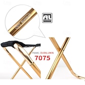 cheap Camping Furniture-1Pc Outdoor Folding Stool Collapsible Stool Made of 7075 Aluminum Alloy Lightweight Portable Camping Seat for Hiking Fishing Travel
