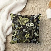 billige blomster- og plantestil-Blomst insekt dekorative kasteputer dekning 1PC myk firkantet sofa putevar puteinnlegg soverom stue sofa stol