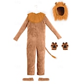 olcso párok halloween jelmezei-Állatminta Oroszlán Farsangi jelmez Halloween csoportos családi jelmezek Gyermek Felnőttek Férfi Női Fiú Vicces jelmez Parti Álarcos mulatság Könnyű farsangi jelmez