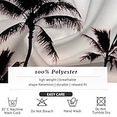preiswerte Bedruckte Hemden-Sets für Herren-Herren Kokospalme 2St Hemden-Sets Hemd Kurzarm Kurze Hosen Kubanisches Halsband Urlaub Alltagstauglich Party Lässig Täglich 3D-Druck Sommer Rubinrot Gelb Orange