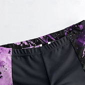 abordables Ensembles de vêtements pour hommes-Homme Maillot et Cuissard Velo Cyclisme Manche Courte VTT Vélo tout terrain Cyclisme sur route Été Printemps Automne Violet Pourpre foncé Graffiti Vélo Fermeture Éclair Frontale Évacuation de la