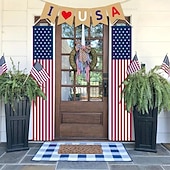 voordelige 250e Verjaardag-Patriotische Decoraties 4th of July Decoraties Buiten Hangende Amerikaanse Vlag Banners Porch Bord voor Veteranen Herdenkings Arbeid Presidenten Vlag Verkiezingsdag