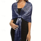 cheap Wedding Guest Wraps-Sparkling Metallic Shawls and Wraps with Buckle,for Evening Dresses Party Wedding Bride Bridesmaid