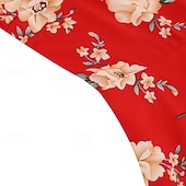 abordables Vestidos-1950s Retro Antiguo Rockabilly Hasta la Rodilla Vestidos Vestido de té Vestido swing Floral Ajustado / Acampanado Columpio Disfraz Mujer Navidad Carnaval Año Nuevo Reunión de Antiguos Alumnos Ropa