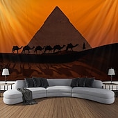preiswerte Landschaftsteppich-Landschaft Ägypten Pyramide Hängender Wandteppich große Wandteppich Wanddekoration Fotografie Hintergrund Decke Vorhang Wohnraum Schlafzimmer Dekoration Wüstenschafe