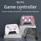 preiswerte Spielperipheriegeräte-RG P01 Kabelgebundener kabelloser Bluetooth-Spielecontroller RGB-Hall-Effekt-Joystick Xbox-Gamepad für PC Android iOS Steam